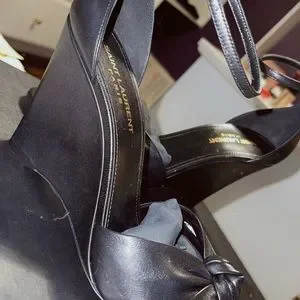 Saint Laurent | Shoes | Saint Laurent Lila 85 Leather Wedge
